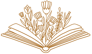 book flower logo kelsey